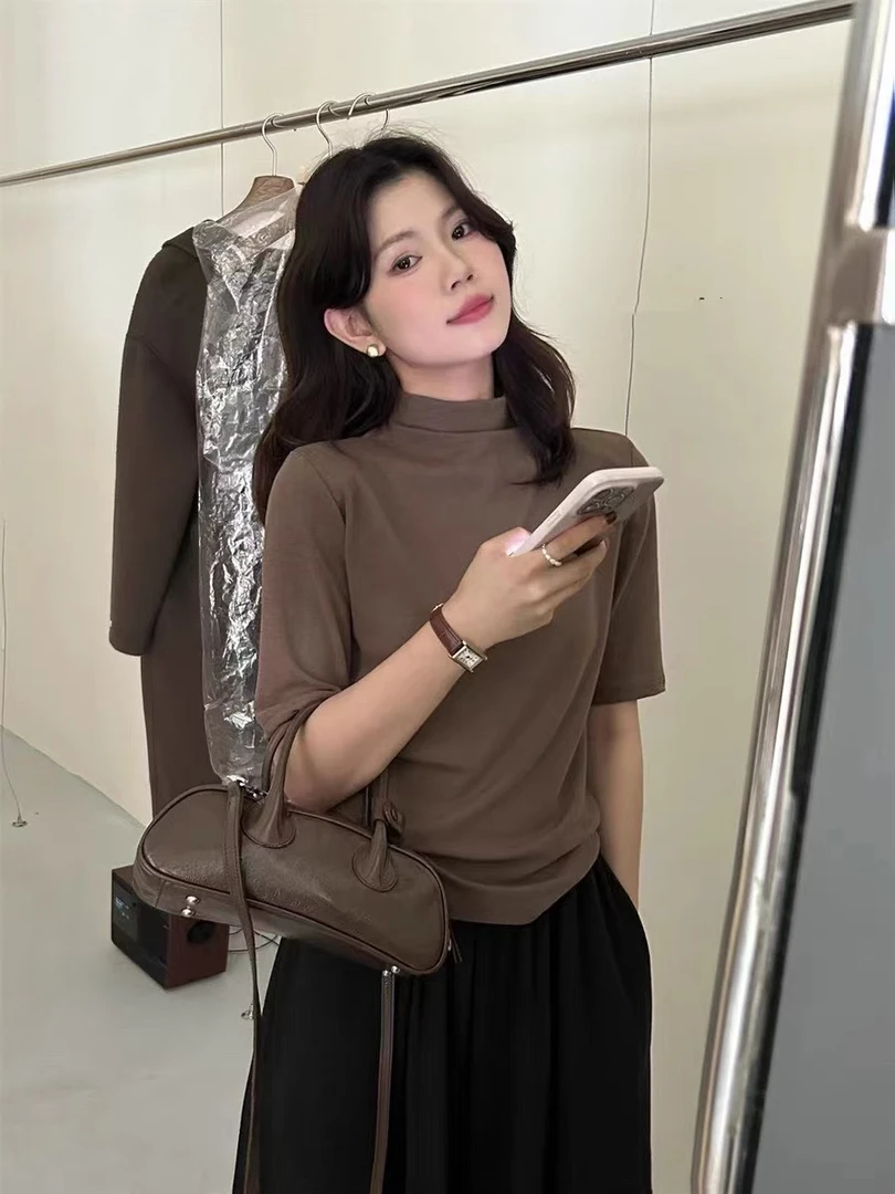 显高显瘦百搭半高领时尚