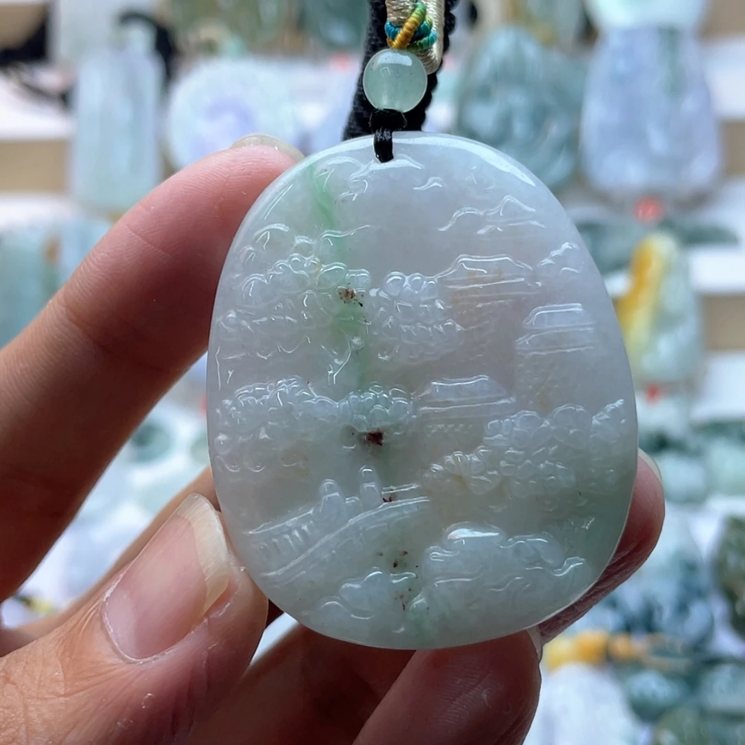 【闪购商品】颈饰未镶嵌翡翠山水