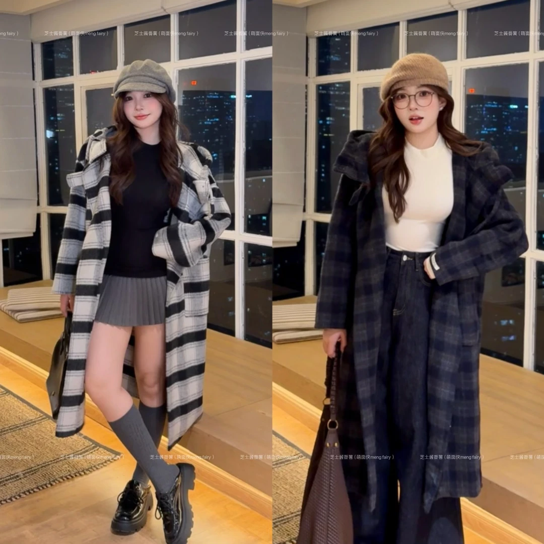 萌面侠芝士现货【冬日恋曲】100澳洲超细羊毛牛角扣连帽大外套6632