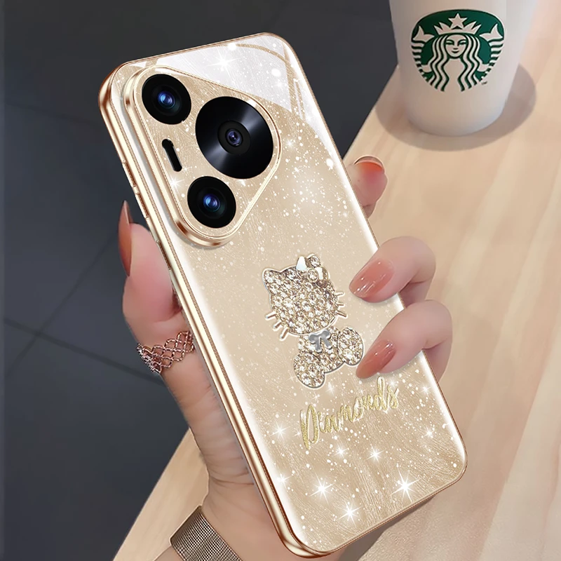 爆款适用华为pura80pro满天星猫手机壳新款高级感防摔p70全包奢华