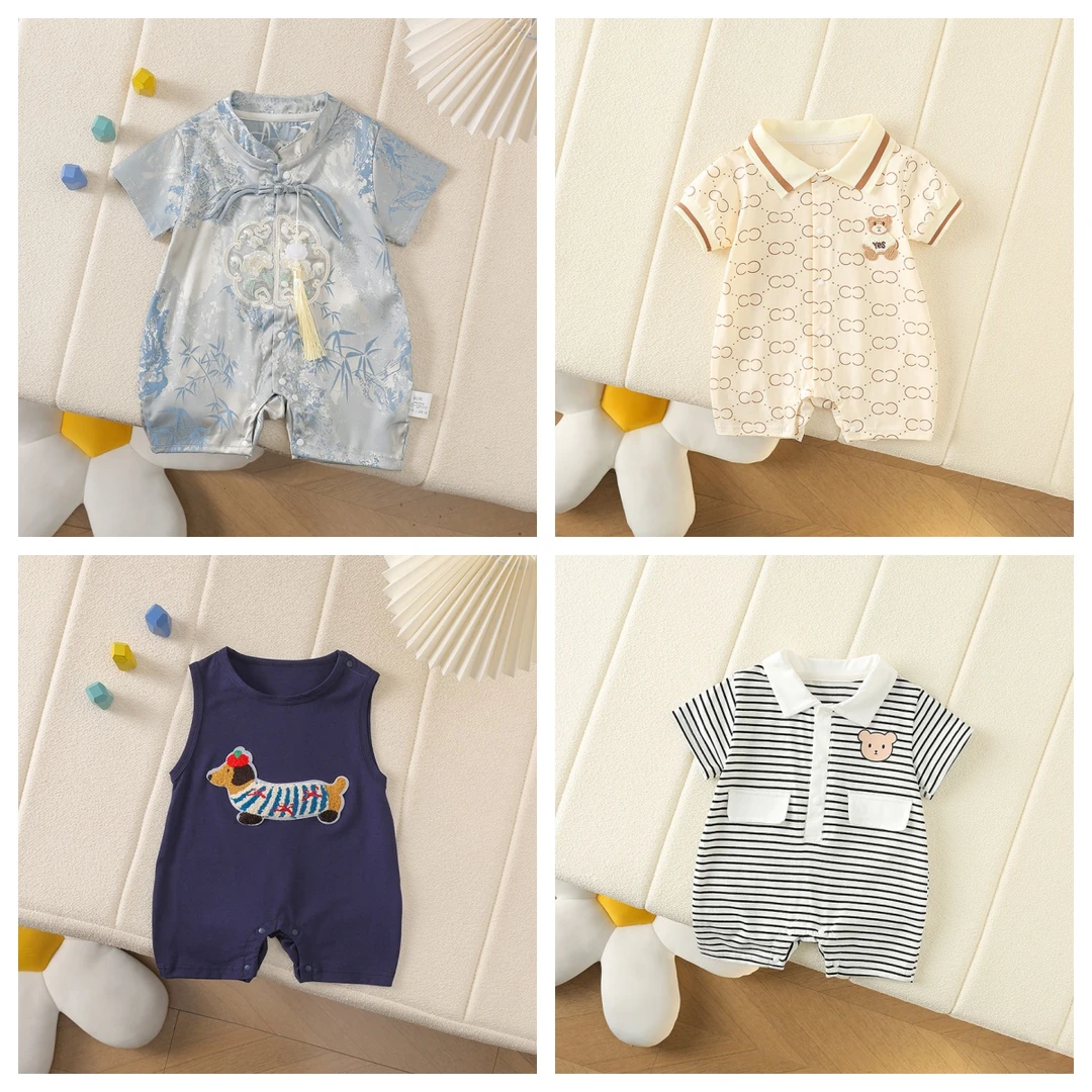 290-310【扣号】婴幼儿哈衣夏季薄款连体爬爬服外出服
