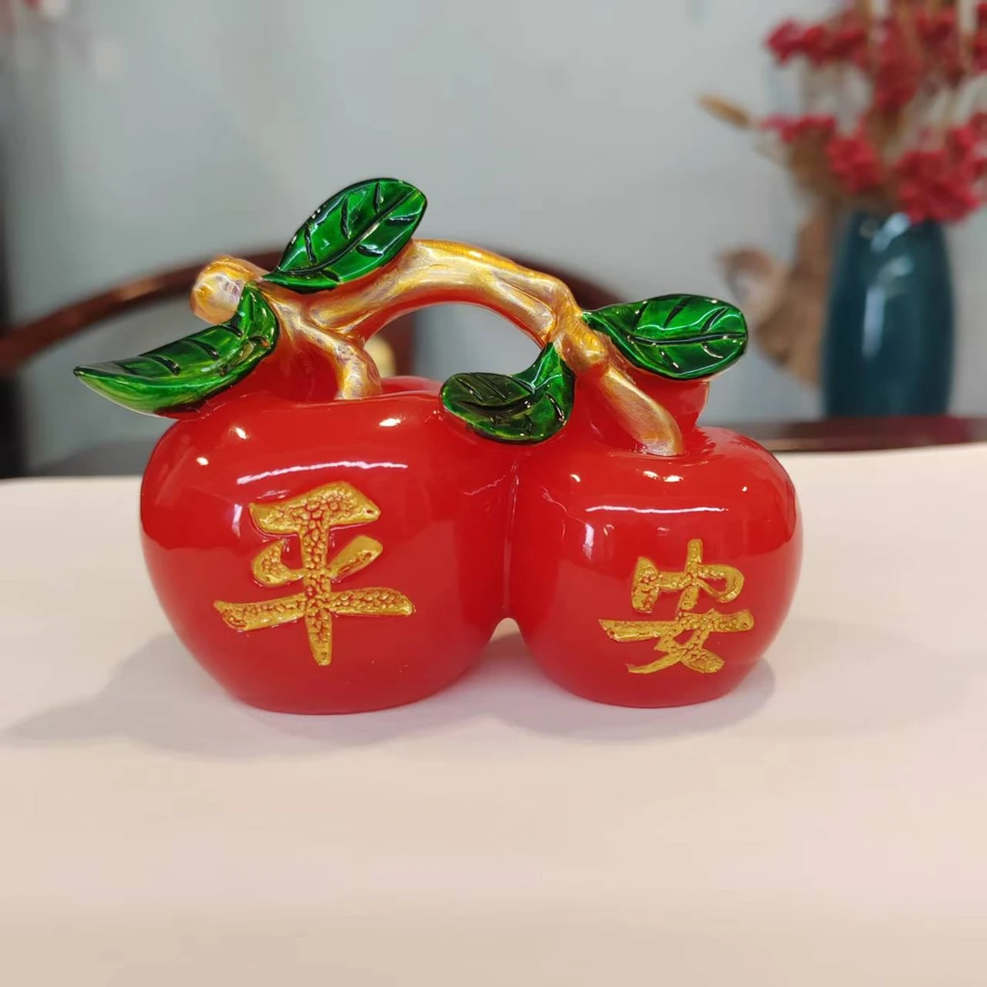 平安苹果摆件车载摆件