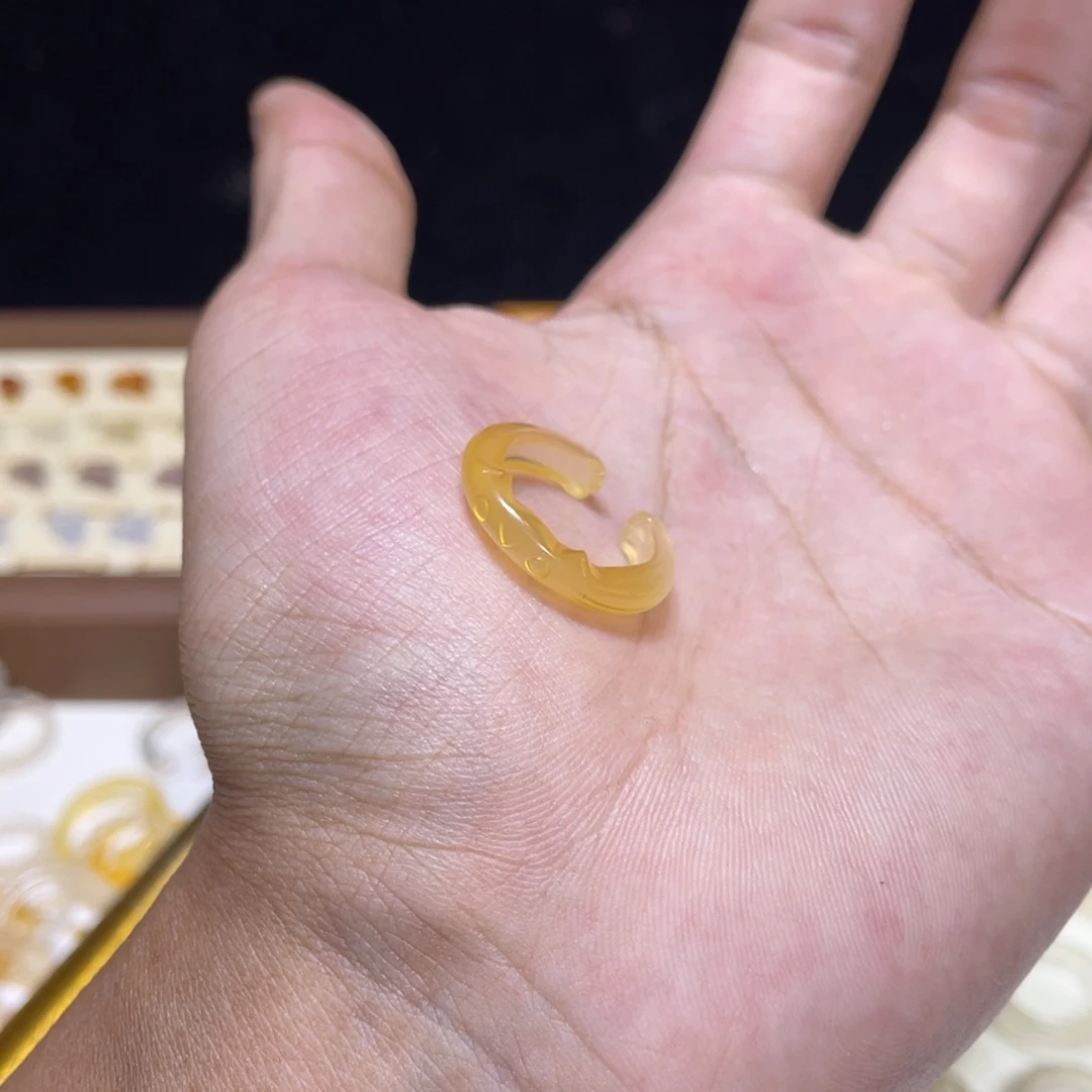 玛瑙/玉髓未镶嵌戒指44号港11