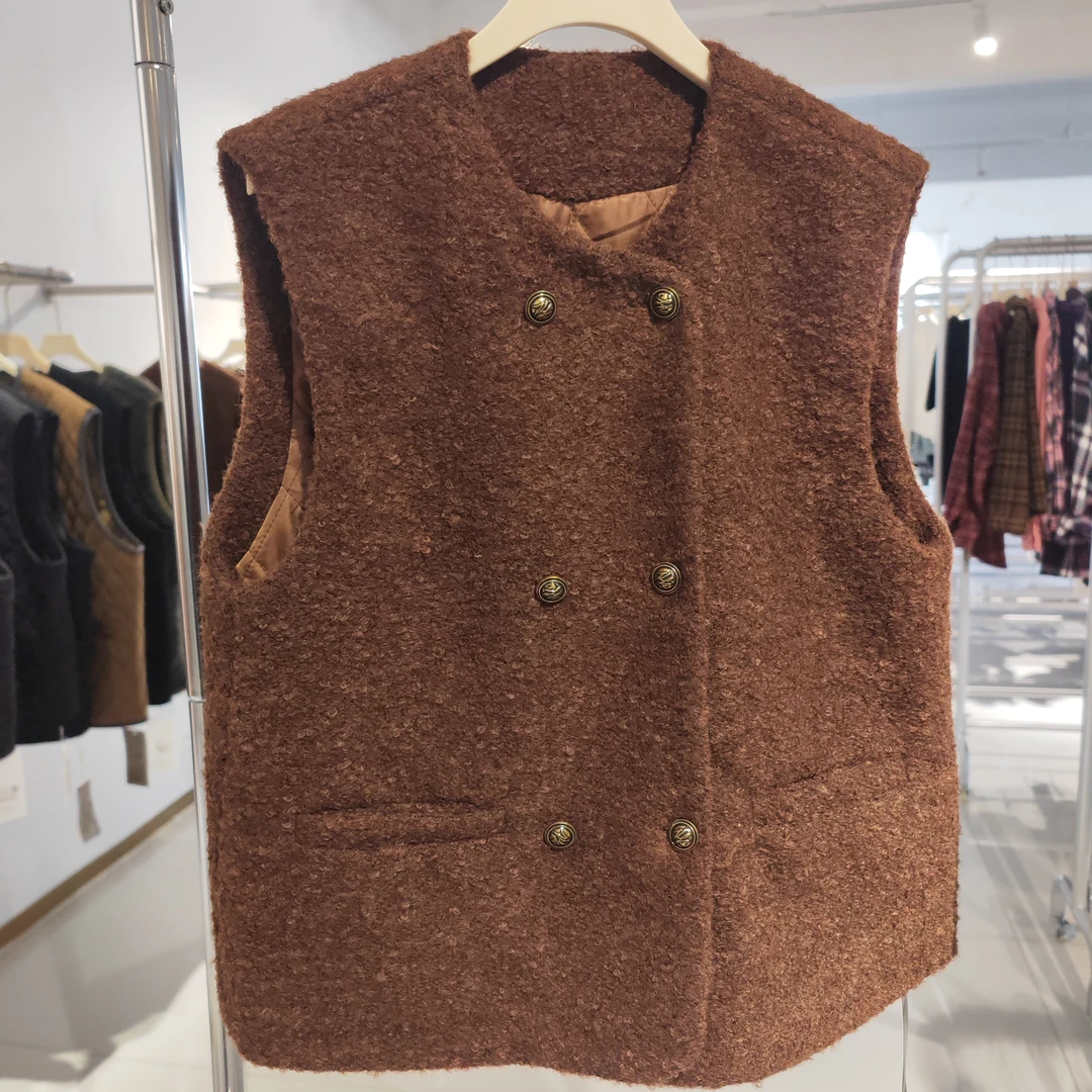 冬款圈圈毛马甲货号7177