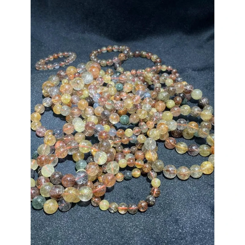 【小耿珠宝】彩发晶单圈手串/t（多样性发其一）