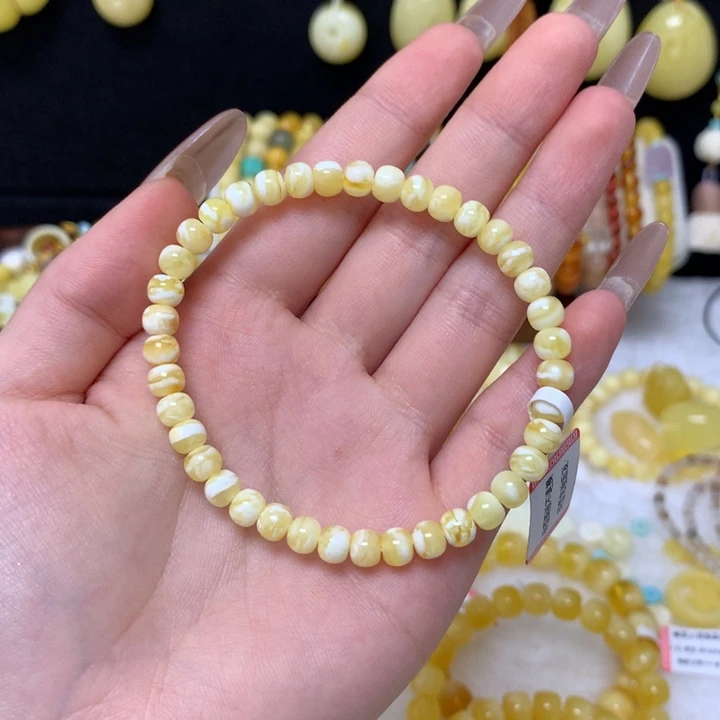 未镶嵌蜜蜡手链皮*丘蜜蜡手串素圈