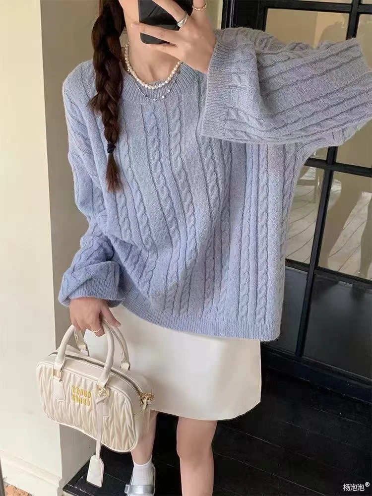 F01~F30秋冬新款毛针织宽松大版慵懒风女装