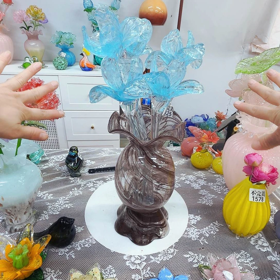 五花一瓶琉璃花瓶花器艺术品