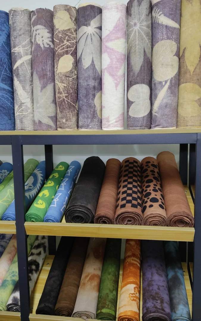 纯棉手织老土布植物染色直播间链接