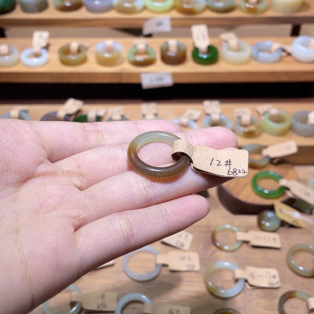 和田玉戒指未镶嵌D**x16.4