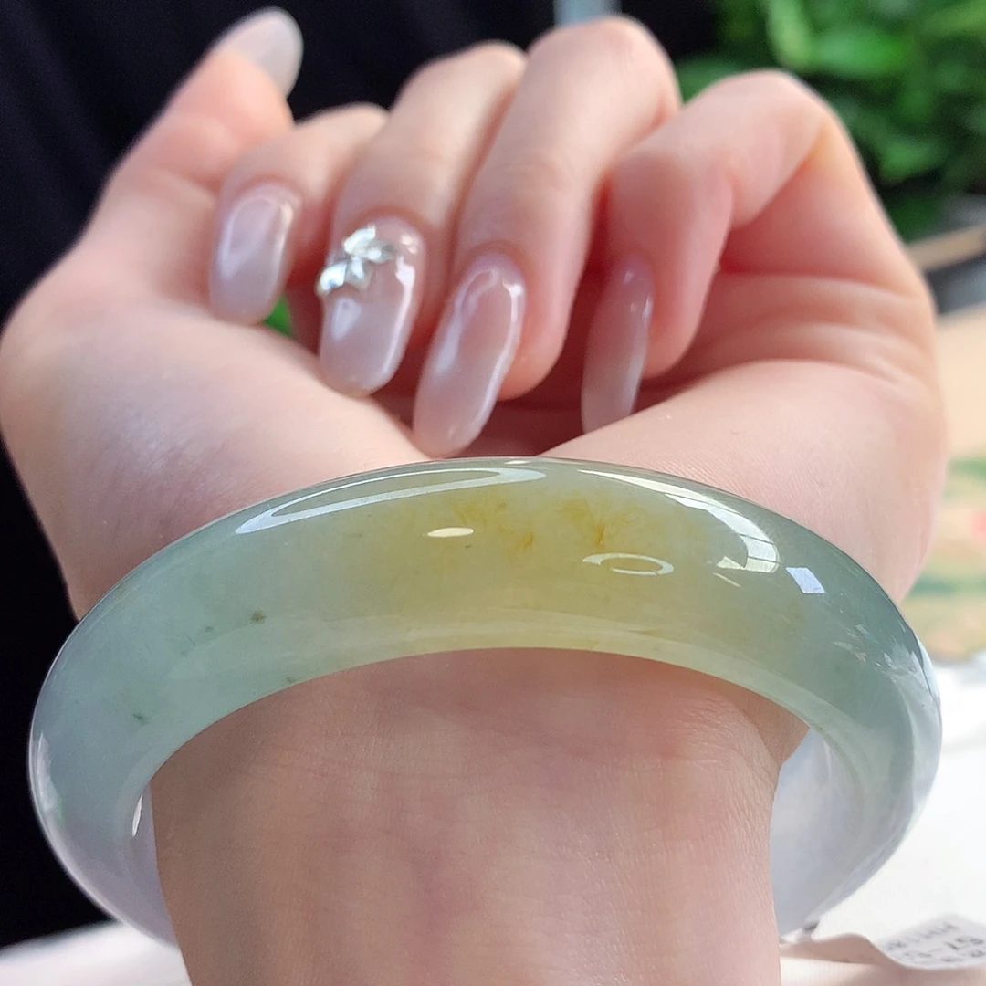 未镶嵌手镯翡翠天然A货翡翠57-58秋风落叶 氛围感十足7号