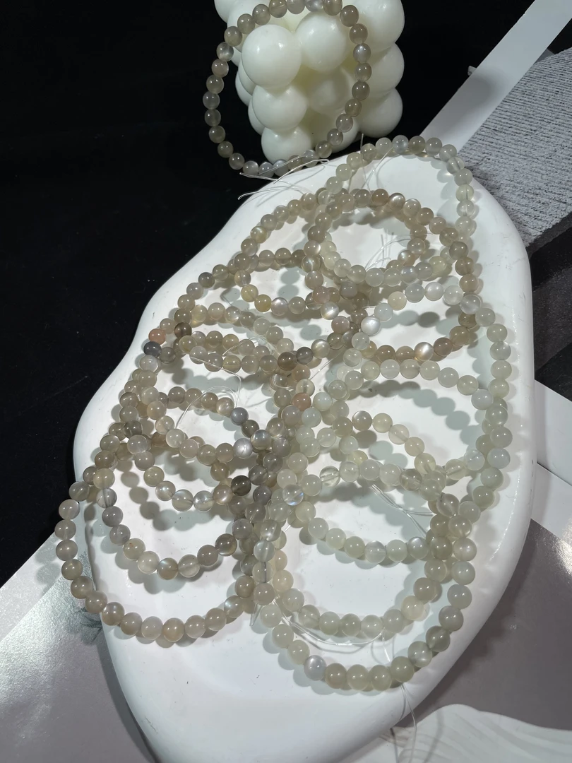 【婳石】天然橙月光银月光奶茶月光石手串 多样性发其一