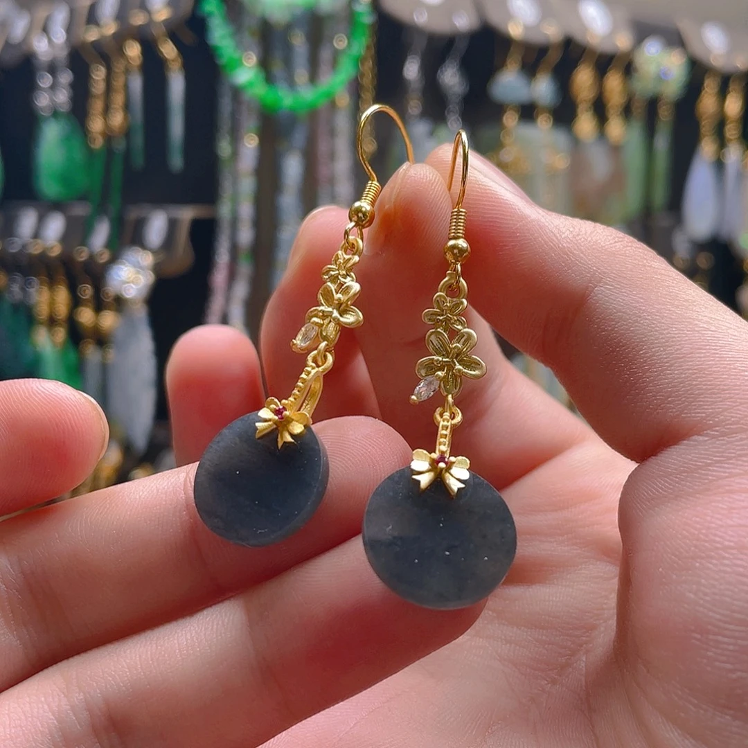 翡翠未镶嵌耳饰翡翠