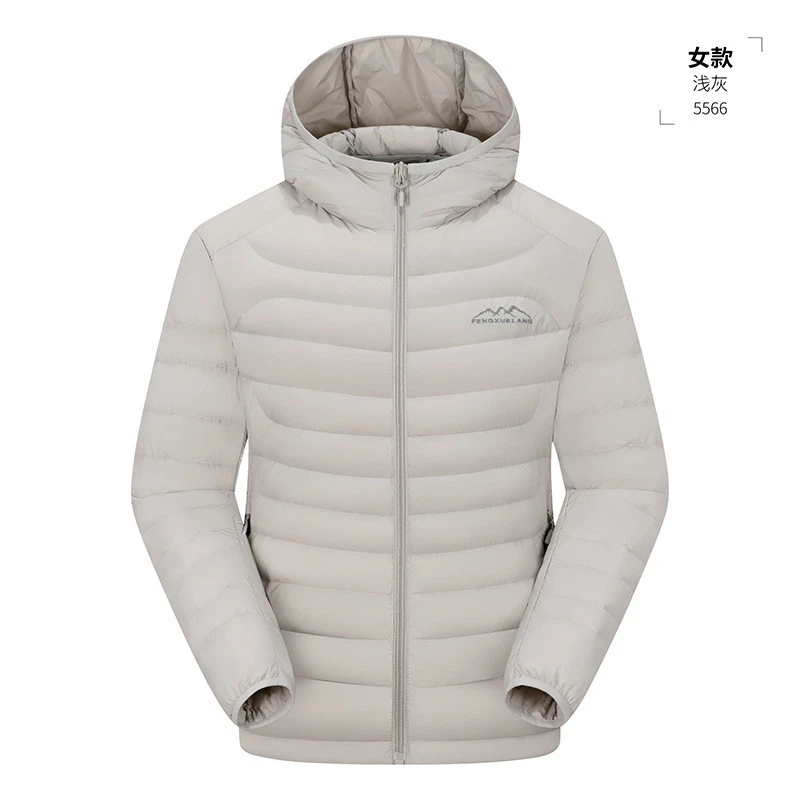 风雪狼新款户外750蓬轻薄羽绒服女鸭绒连帽显瘦保暖外套