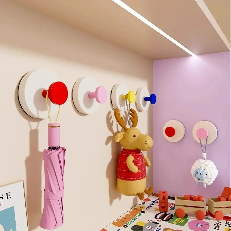 2025新款玻璃吸盘挂钩多巴胺多彩无痕玄关挂钩强力承重粘胶免打孔