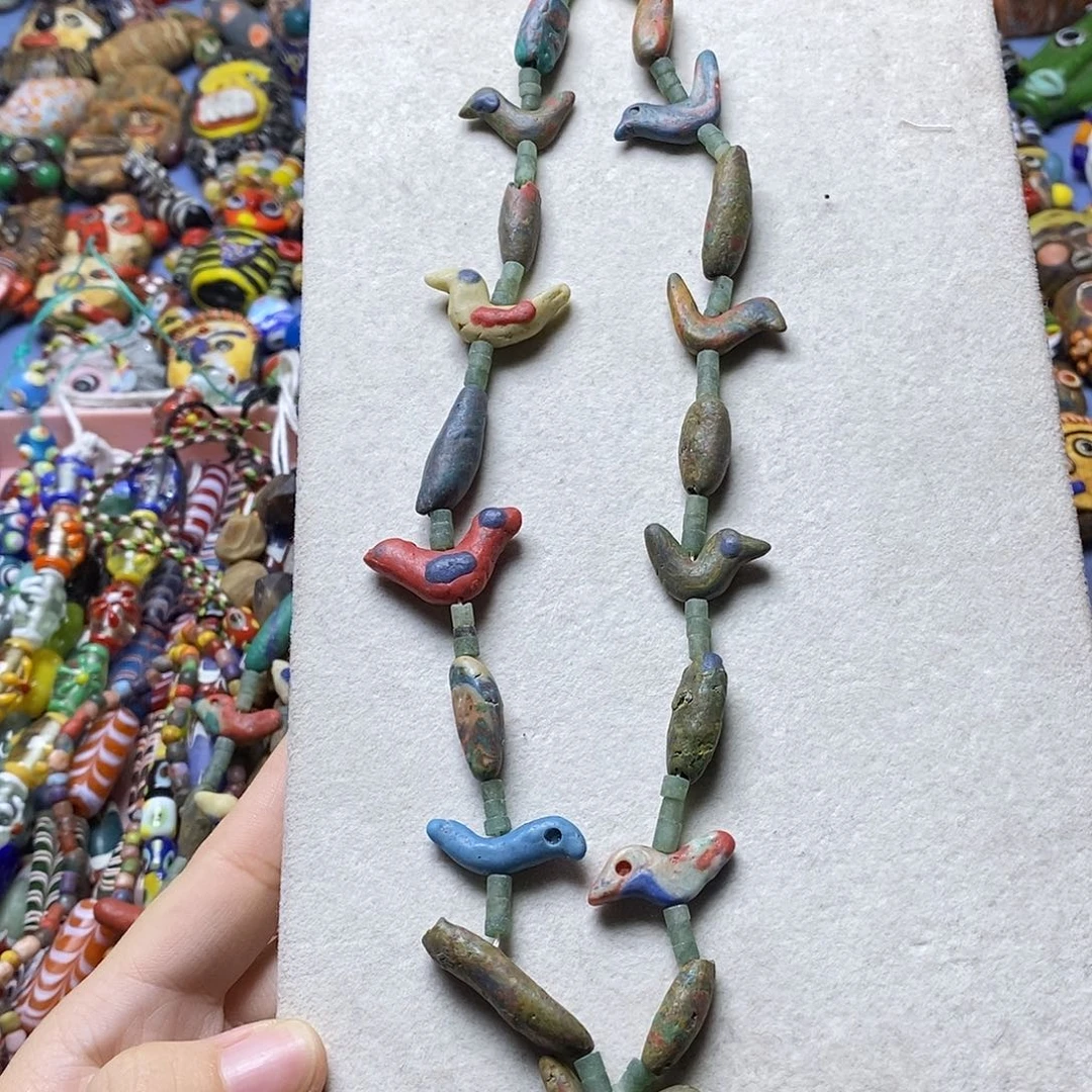 颈饰琉璃小鸟链子066