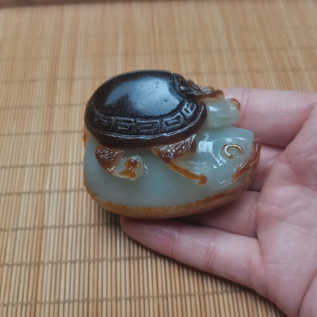 新疆和田玉龙龟143克