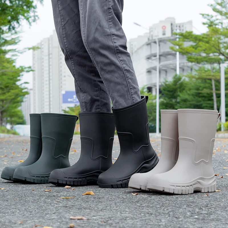 雨鞋男款2025新款爆款水鞋防蛇咬专用鞋防滑防水胶鞋厨师男鞋防臭