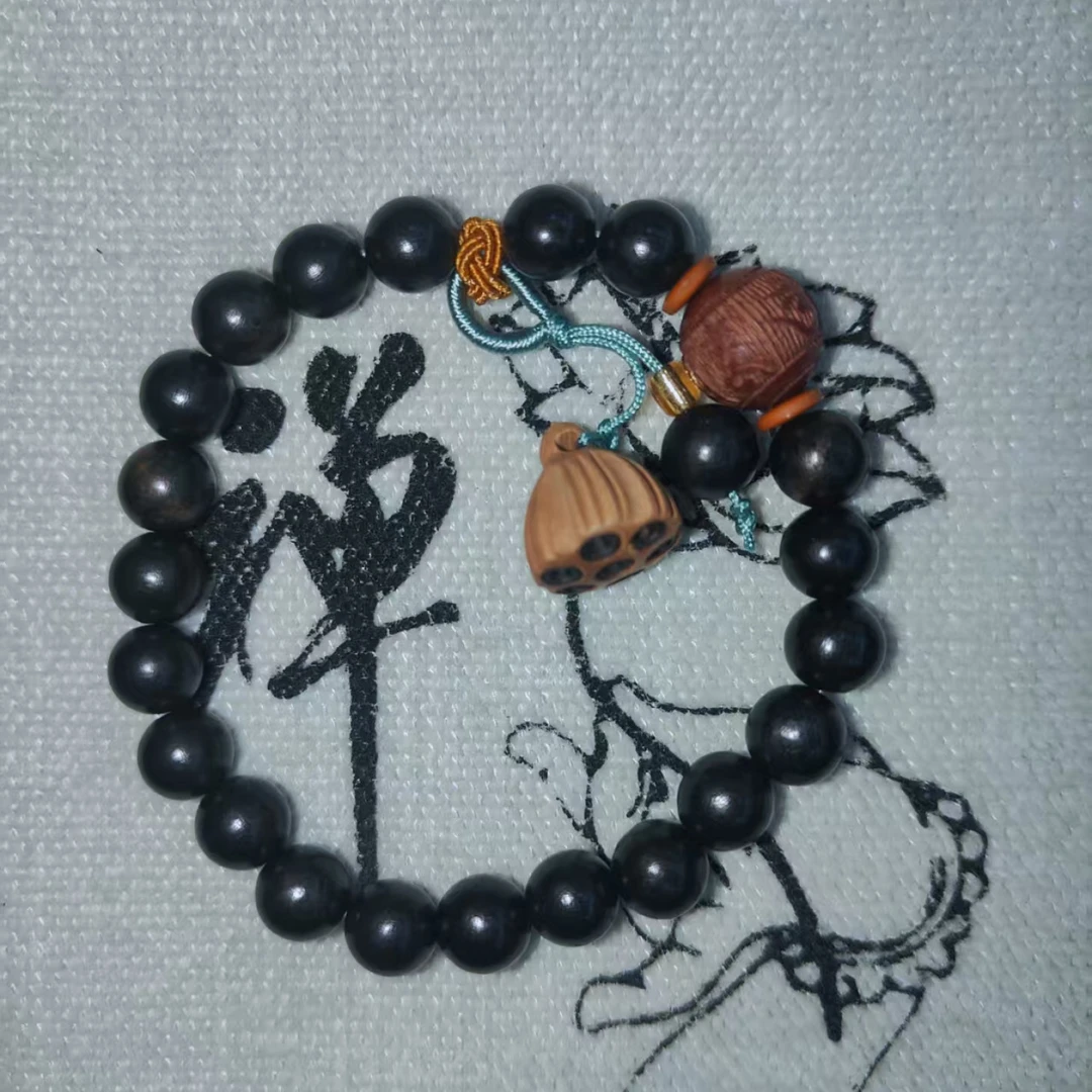 小叶紫檀单圈手串-无礼盒-32361