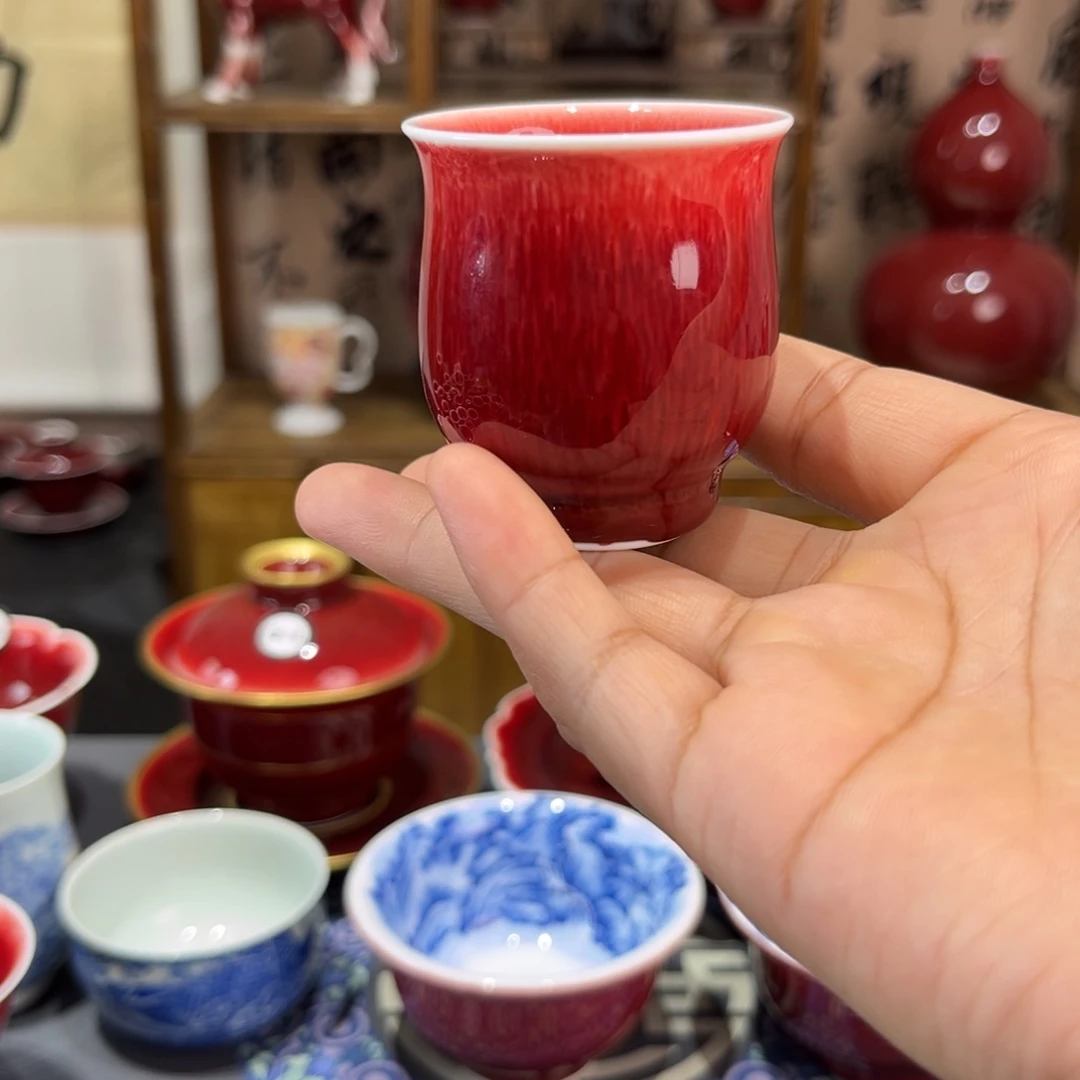 景德镇陶瓷浅行窑闻香杯