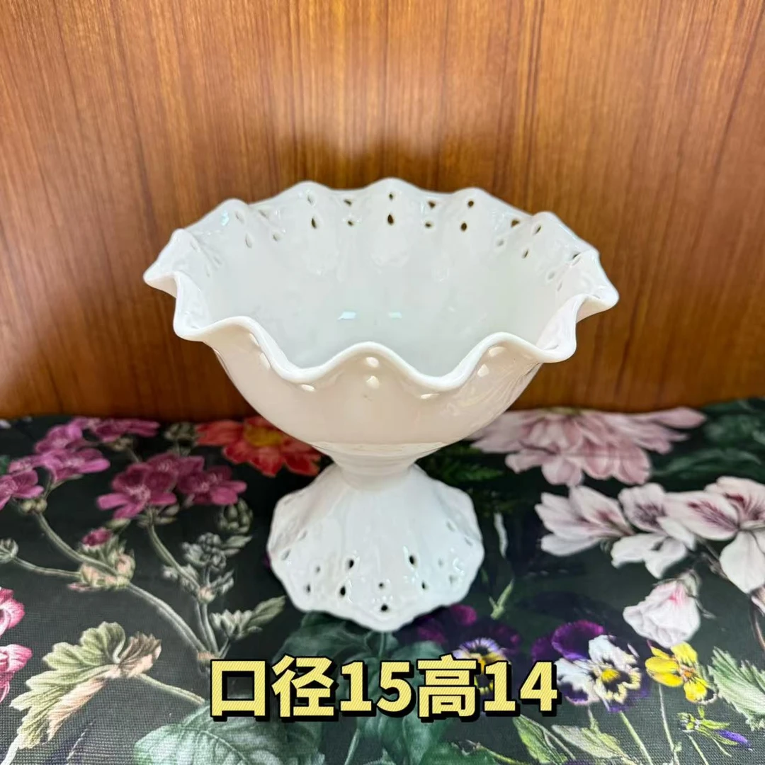 客来涌 cz 野玫瑰系列  果盘  高脚