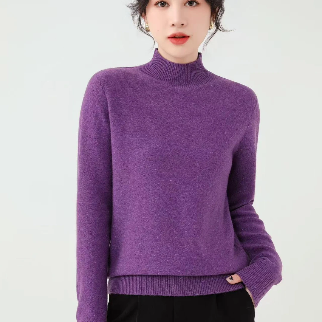 【简约小金豆】绵羊毛无缝一体24秋冬新款保暖一线成衣毛衣打底衫
