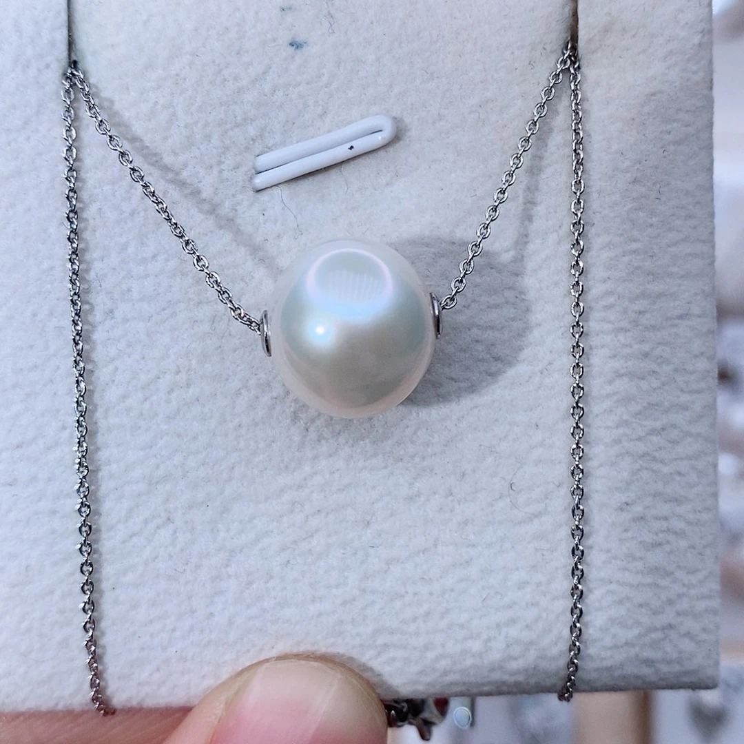 颈饰银S925镶嵌淡水珍珠
