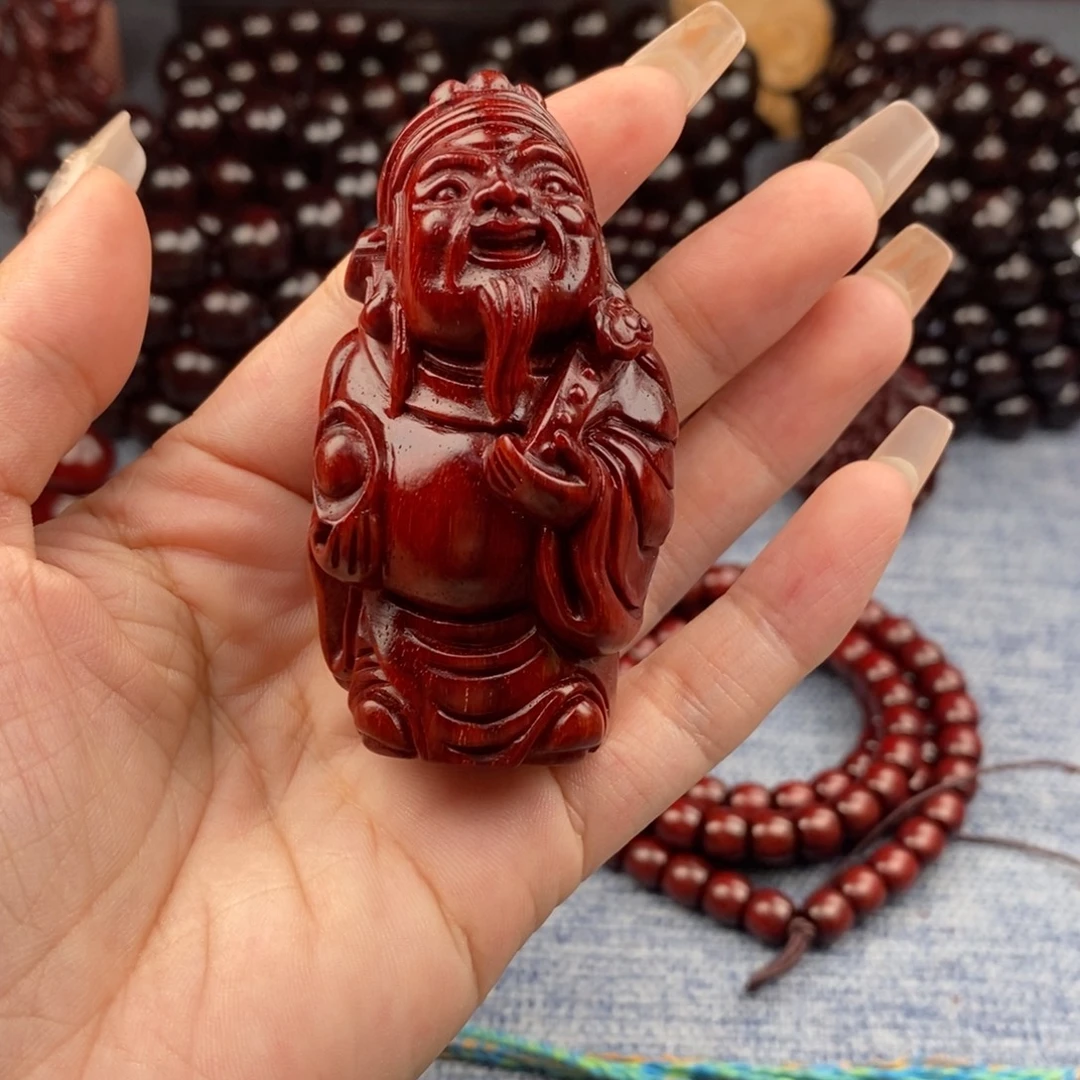 把件小叶紫檀财神爷