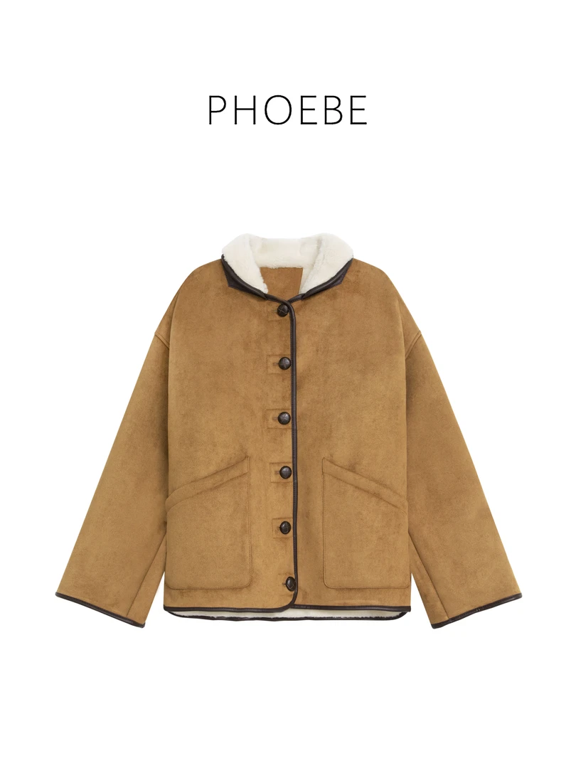 惊喜【糕糕外套】PHOEBE叶姐 秋冬穿搭推荐气质外套HF4100710A