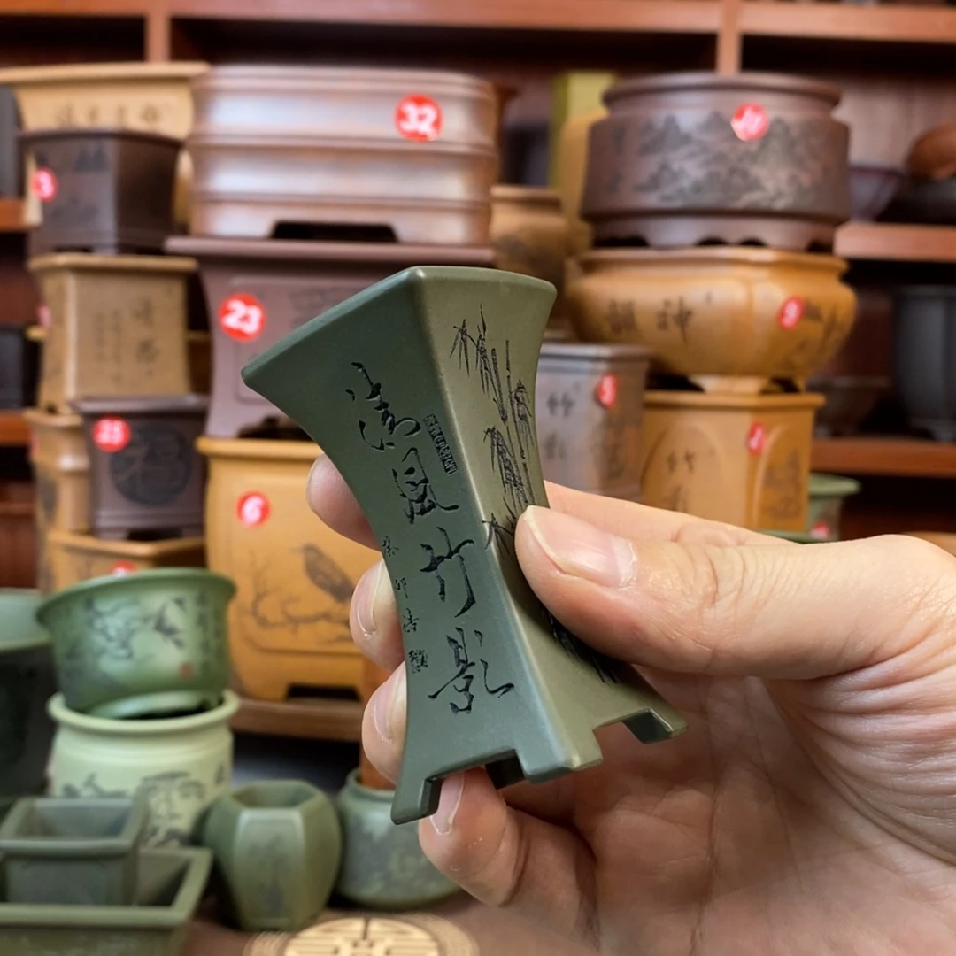 钱***有紫砂花盆盆景花盆小