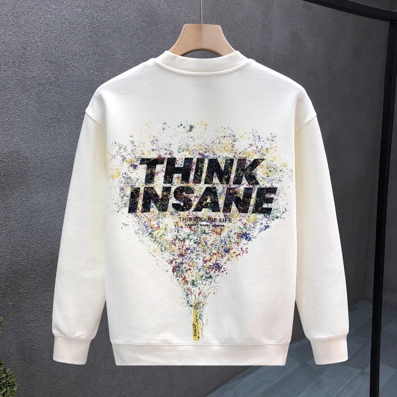 卫衣男士潮牌高街重磅彩绘涂鸦设计感流行字母印花长袖上衣男外套