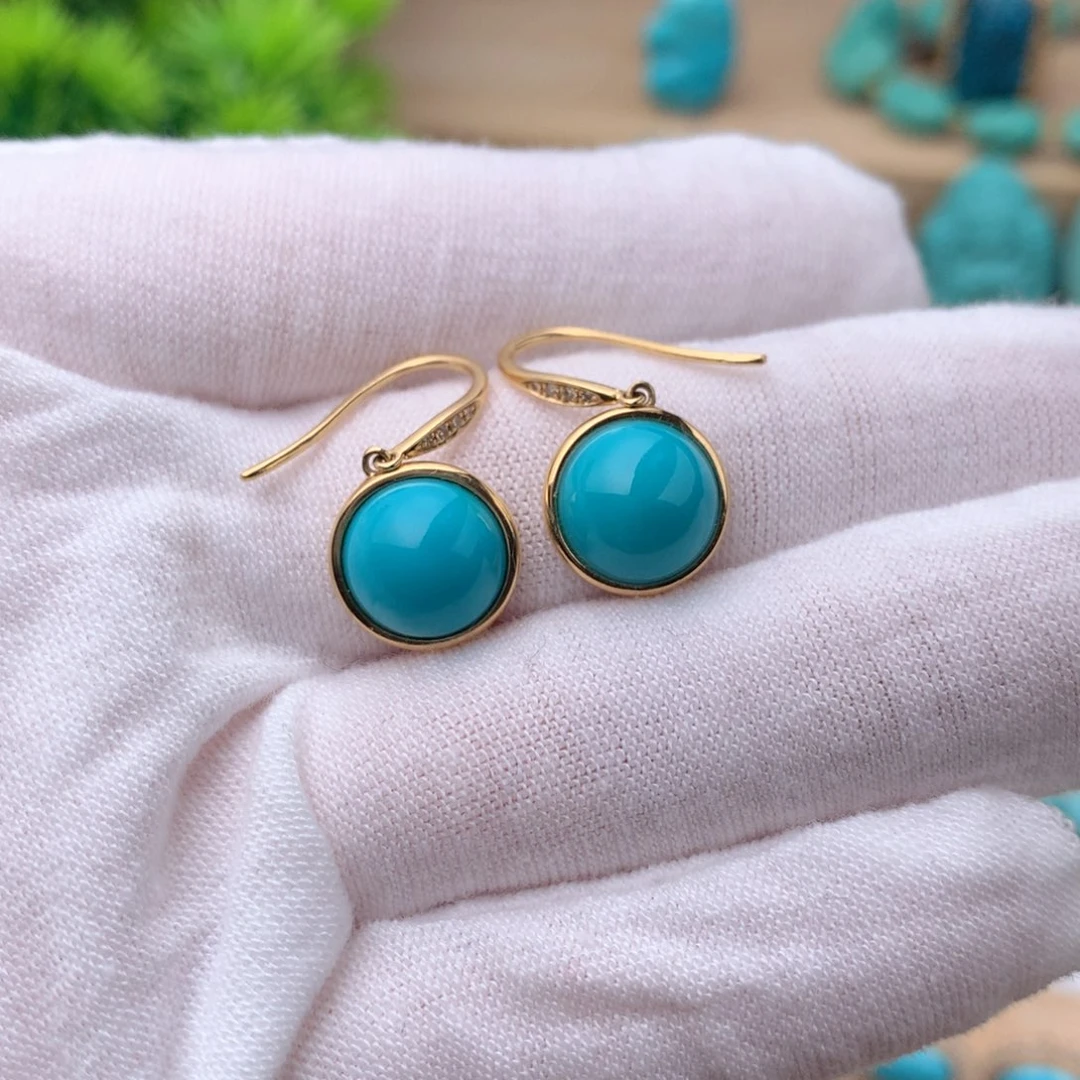 绿松石珠宝奇石18K金镶嵌