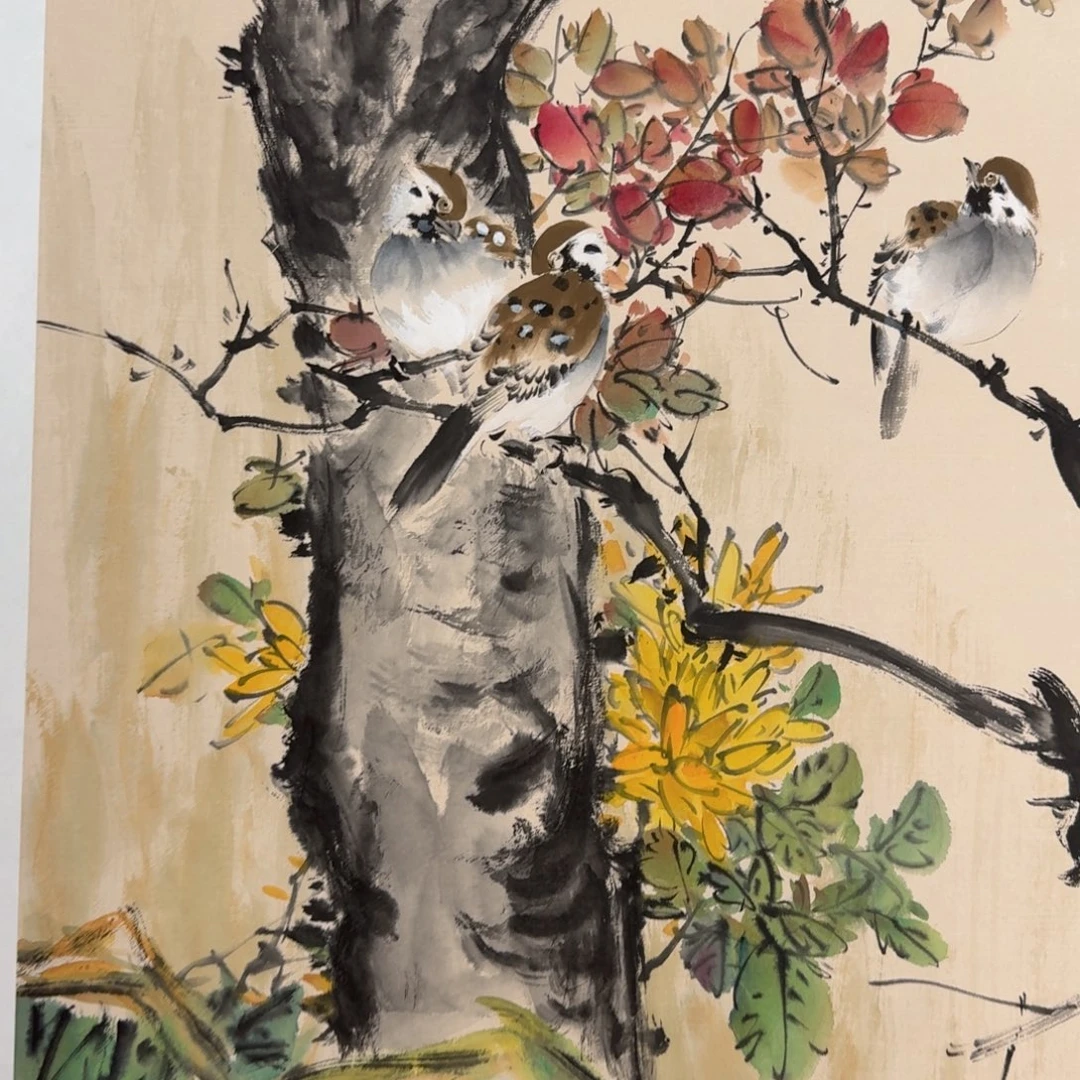 国画国画作品山水花鸟