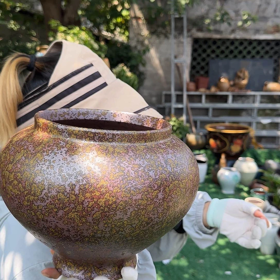 紫砂花盆王嫂花盆直播0617-341高22口17