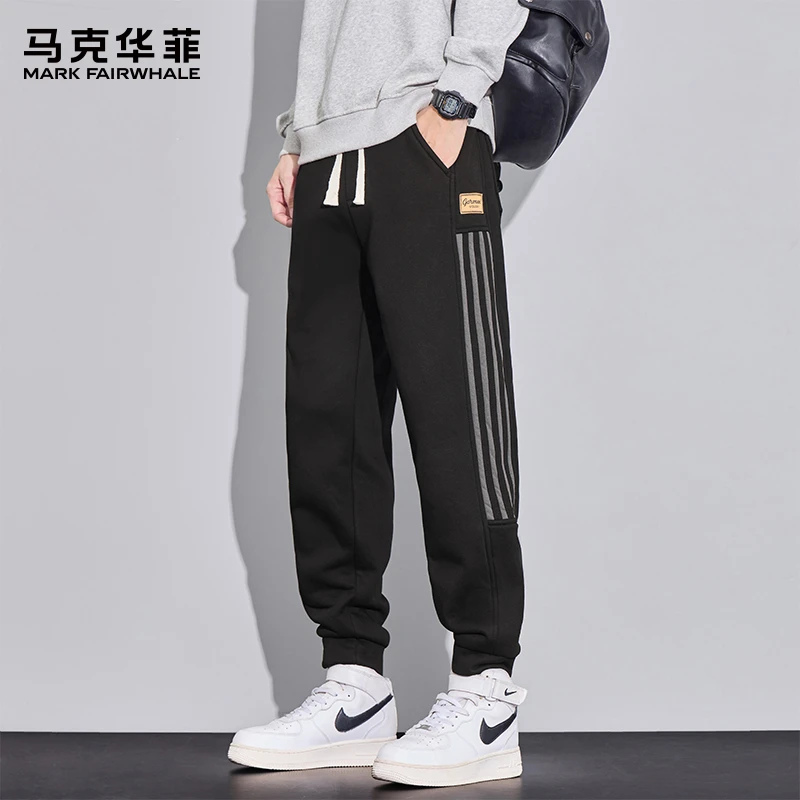 马克华菲潮牌休闲裤男士2025春秋季新款宽松束脚男裤百搭九分裤子