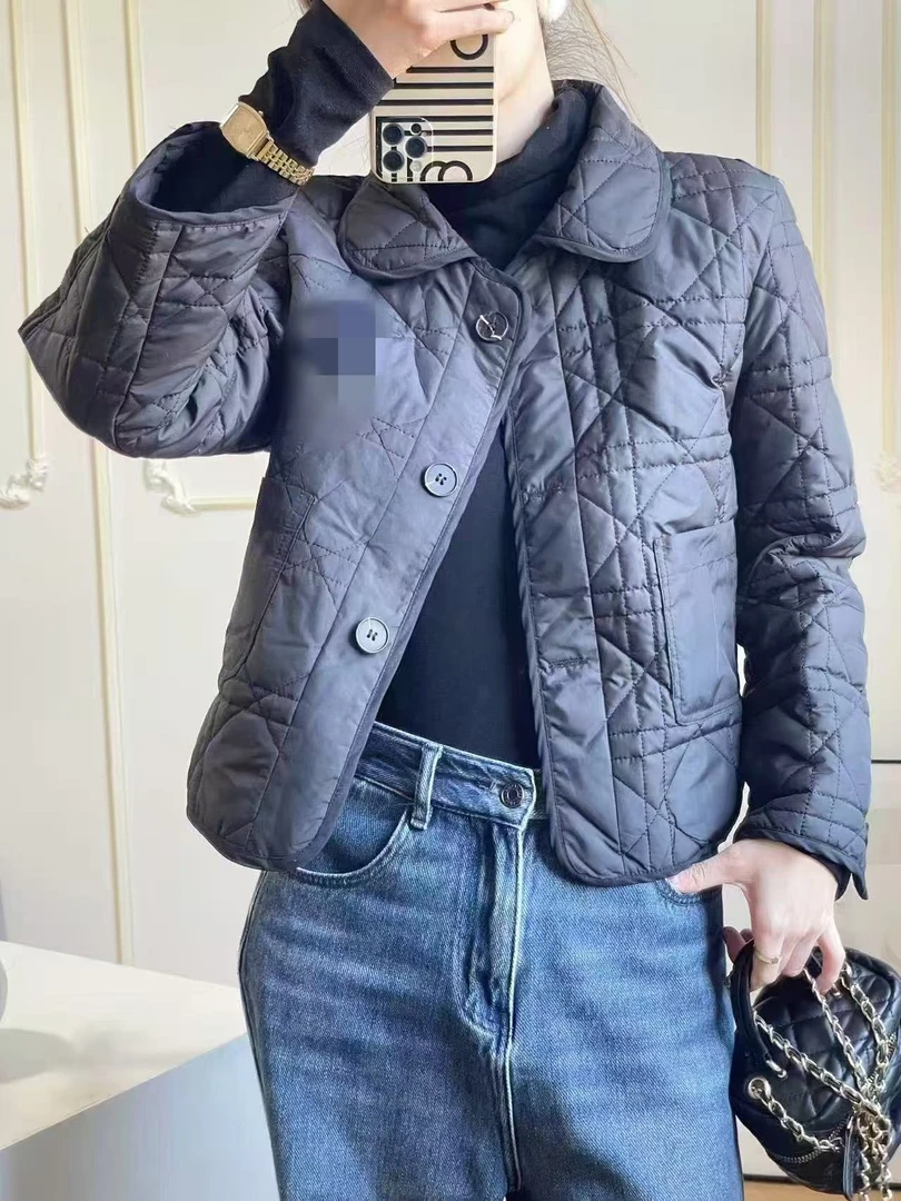 uniform小棉服棉衣短款翻领POLO领修身长袖款
