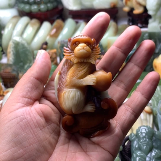 明***末蛇纹石玉未镶嵌岫玉手把件