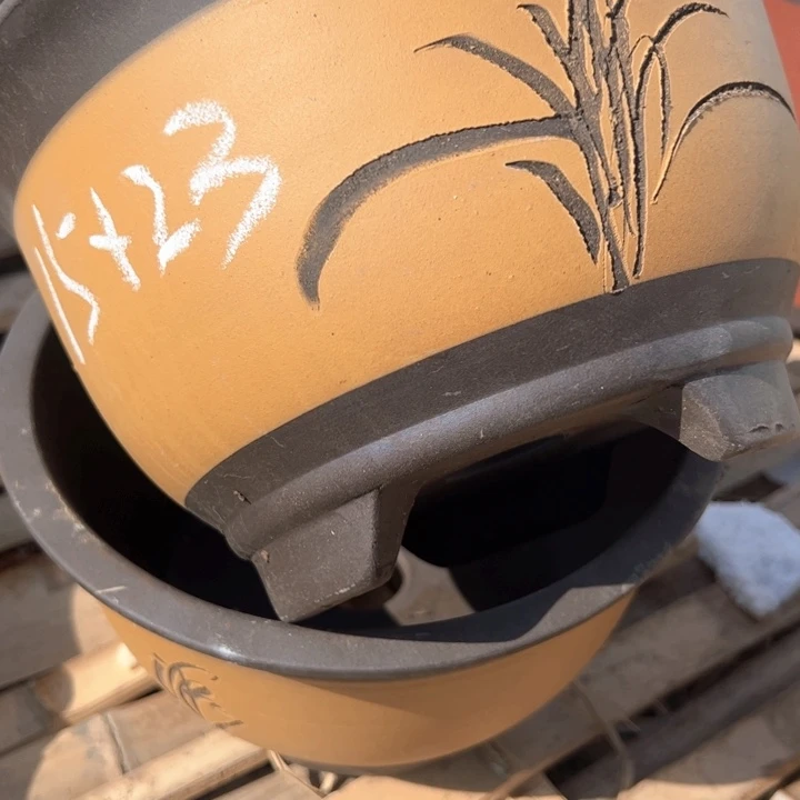 红陶紫砂碗盆口23