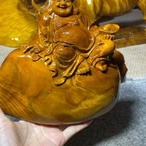 金丝楠弥勒佛摆件