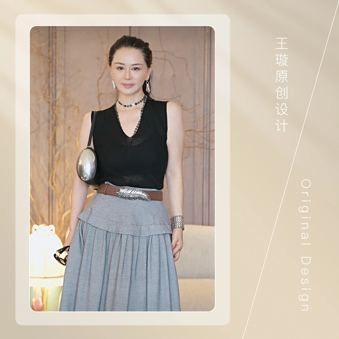 璇之恋·王璇绵羊毛100%米兰背心王璇原创设计
