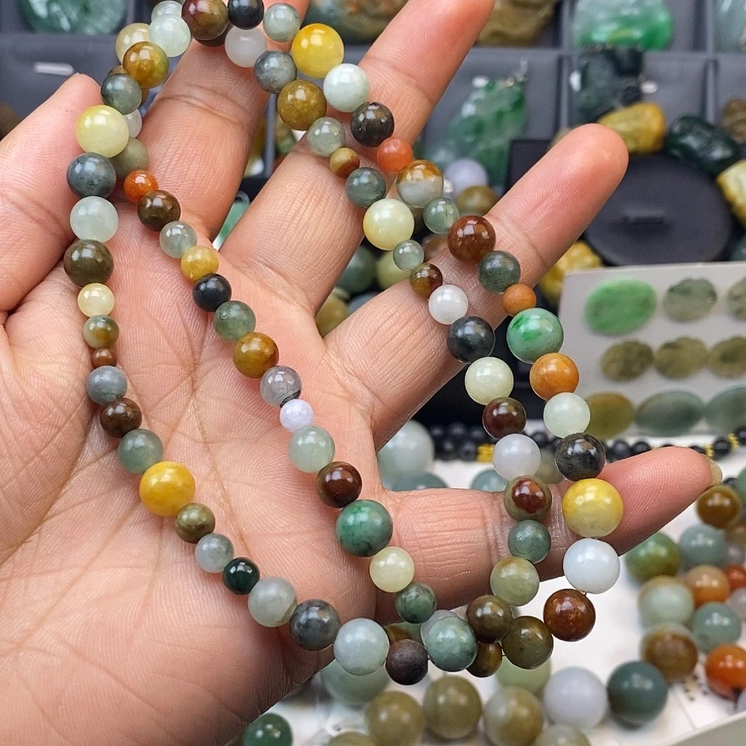 翡翠手串未镶嵌关*哥