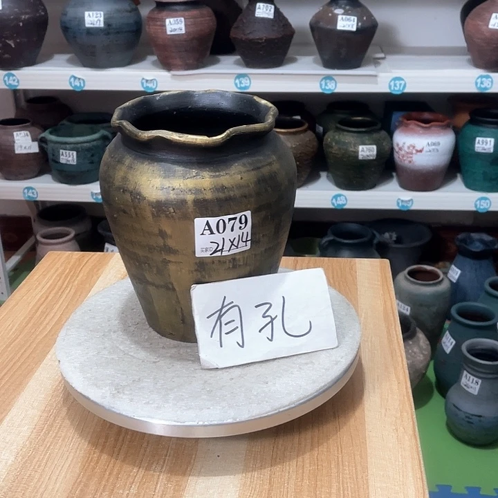 红陶手工制作工艺花盆