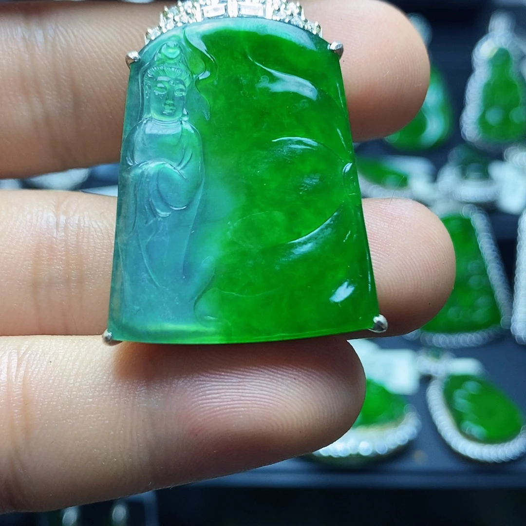 未镶嵌戒指翡翠山水观音
