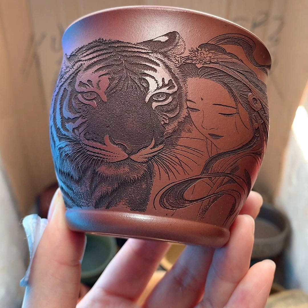 紫砂杯子微微紫砂茶具