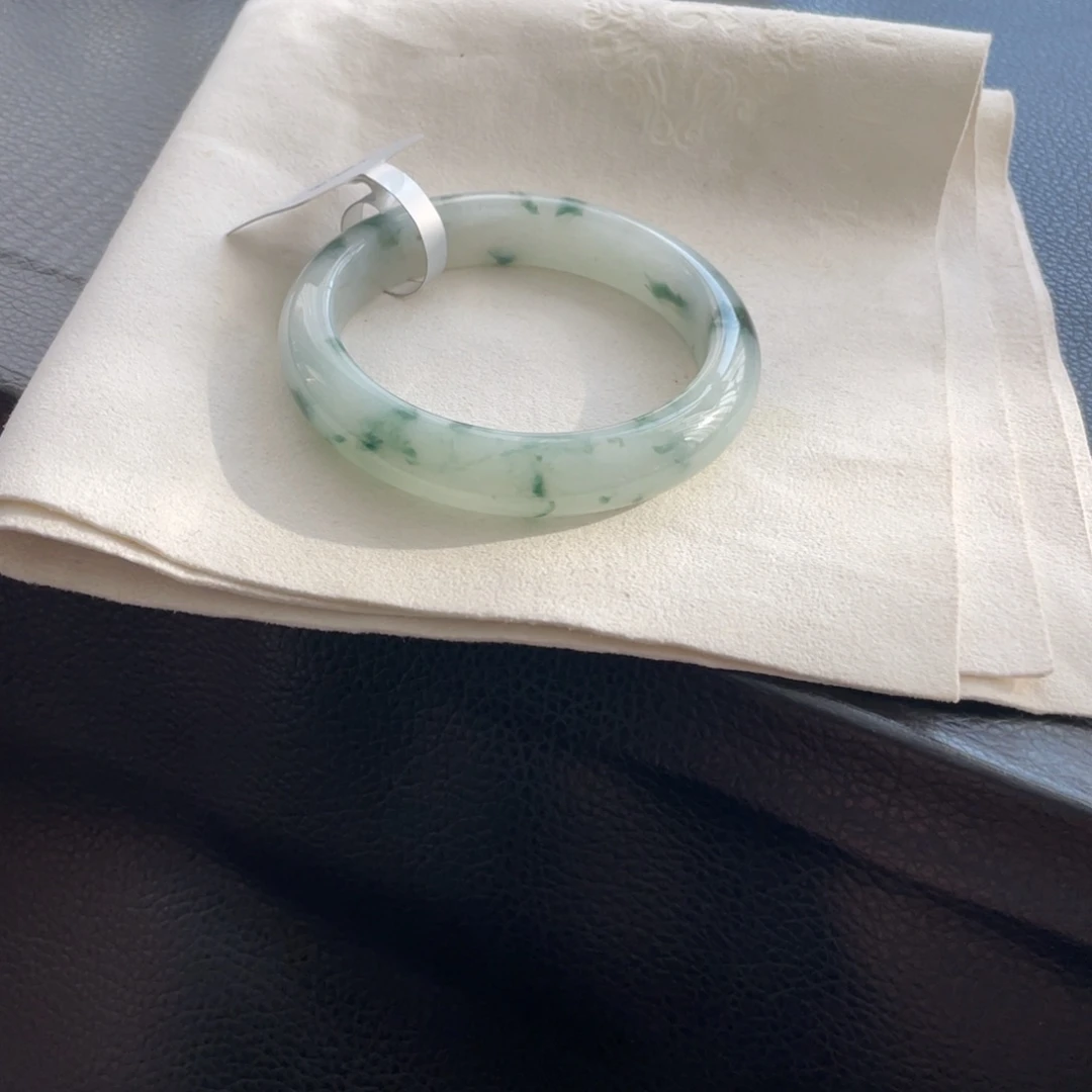 翡翠未镶嵌手镯纹54正圈