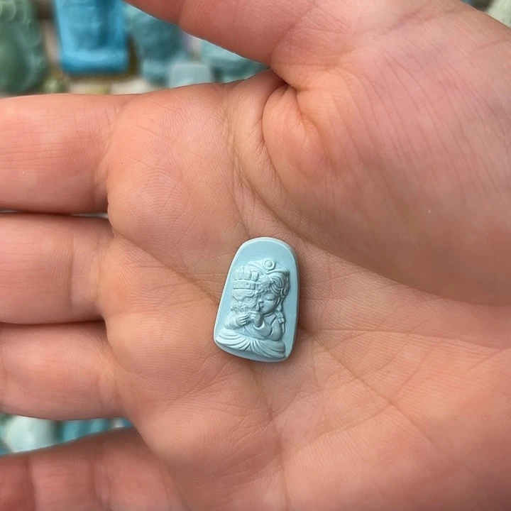 ****呀未镶嵌绿松石挂件