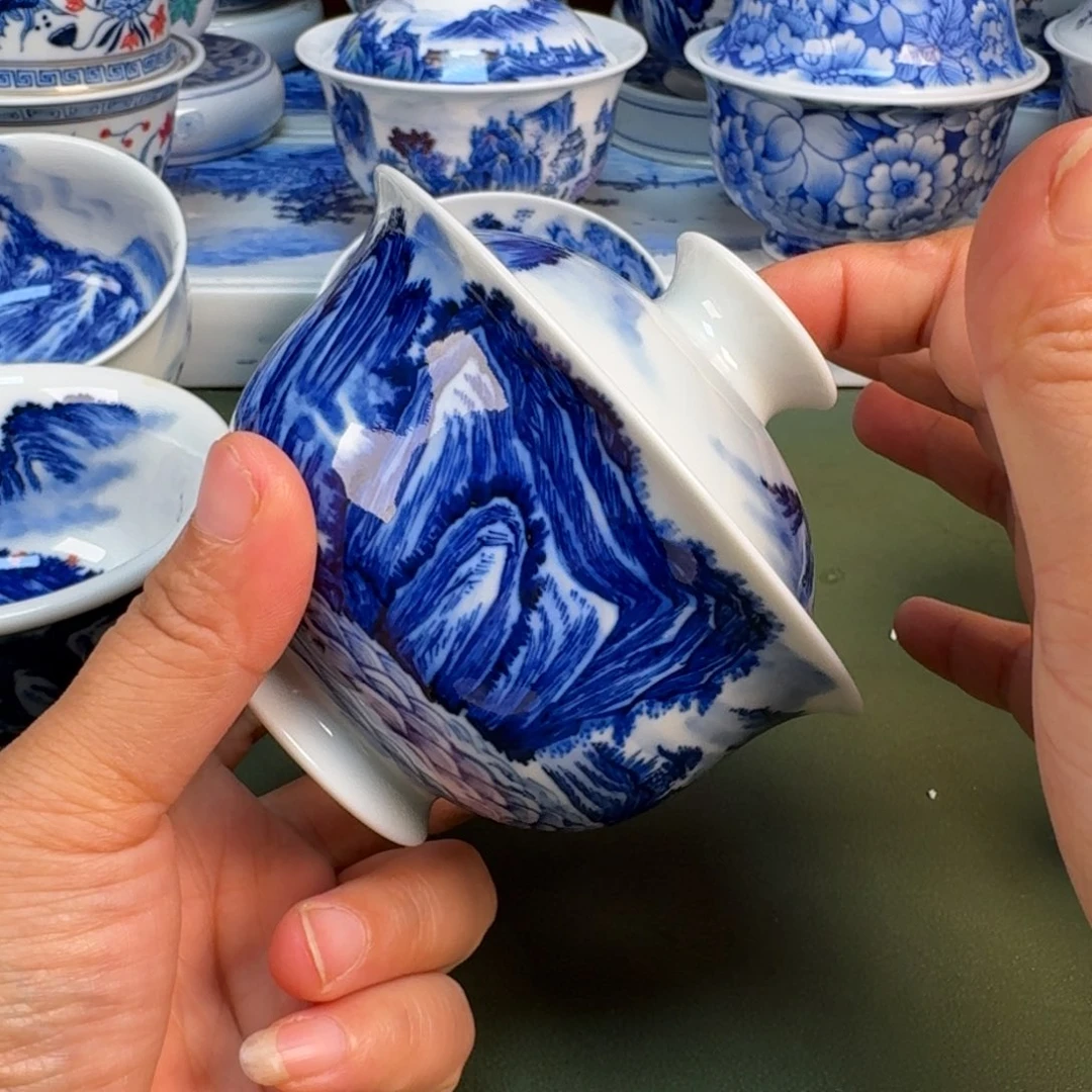 陶景德镇春手绘茶具圆圆278