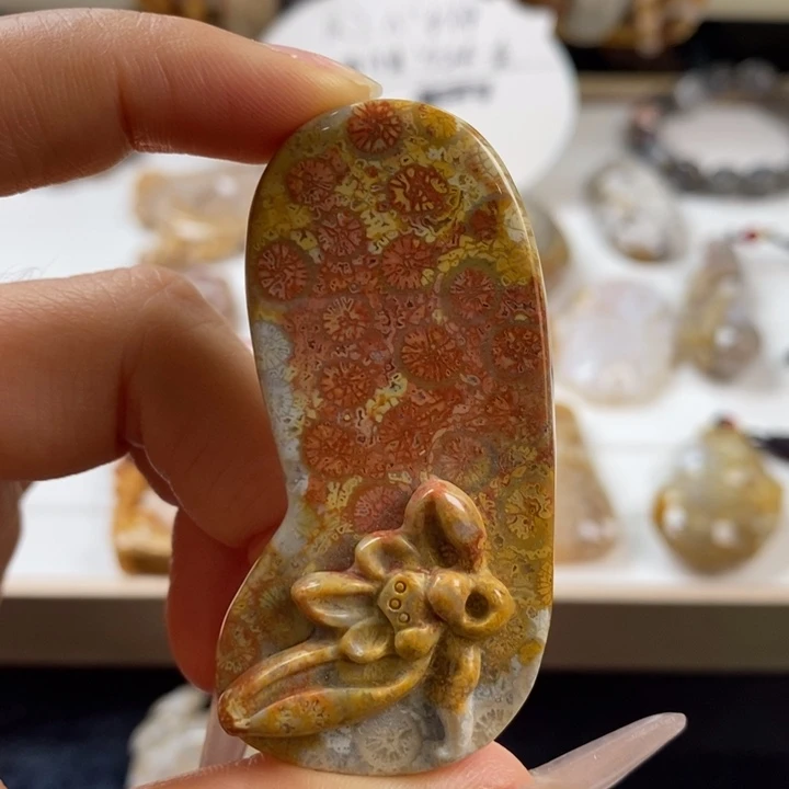 硅化玉吊坠(不含链)未镶嵌70号链接
