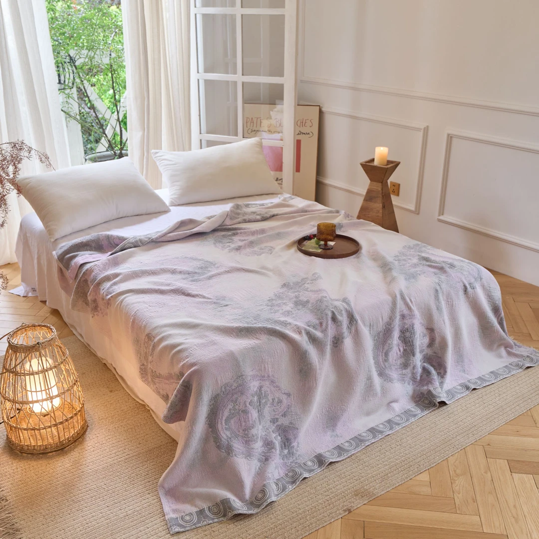 【意式收藏 私人定制】诺曼底雨露汉麻理疗毯200cm*230cm波斯密语紫