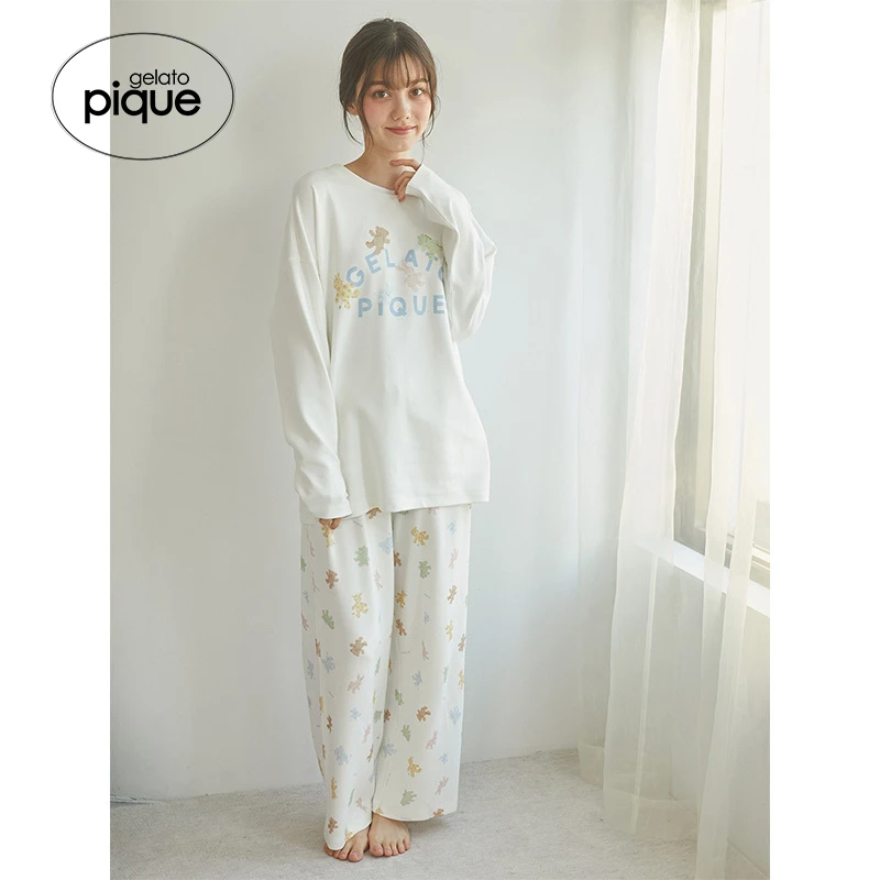 gelato pique25早春新品女睡裤动物玩偶系带长裤居家PWCP251268